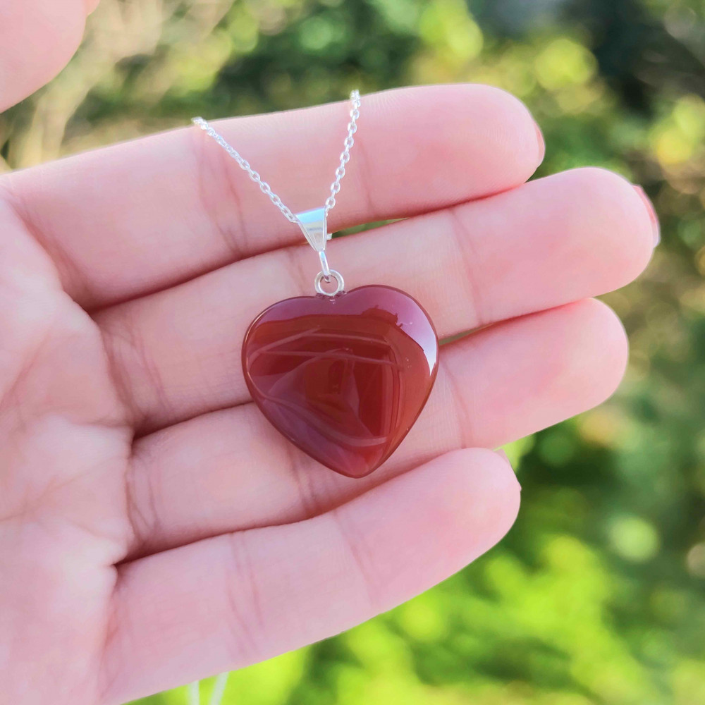 Red deals agate pendant